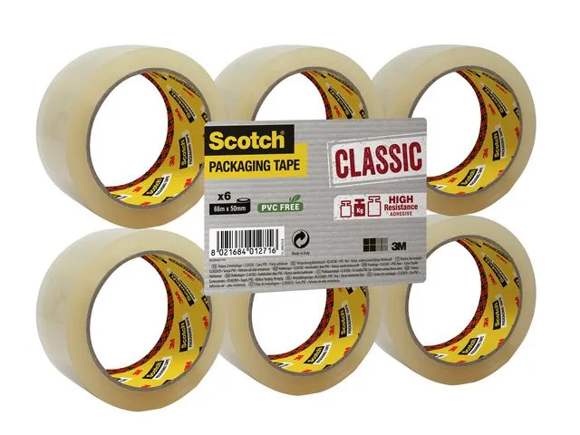 Scotch® Emb.tape SCOTCH hotmelt 50mmx66 klar (6)