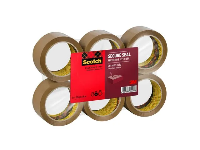 Scotch® Emb.tape SCOTCH kraftig 50x66 brun (6)