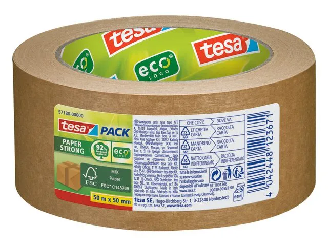 tesa® Emballasjetape TESA papir 50mmx50m brun