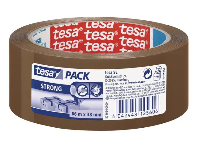 tesa® Emballasjetape TESA Strong 38mmx66m bru