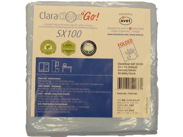 NORDEX Engangsklut ClaraGo 33x33cm blå(50)