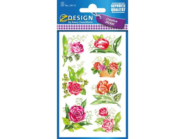 Z-Design Etikett AVERY dekor blomster roser (3)