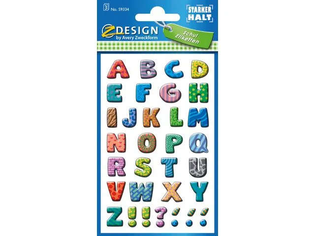 Z-Design Etikett AVERY dekor bokstaver (3)