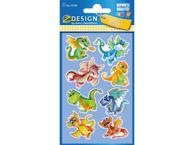 Z-Design Etikett AVERY dekor dinosaurer