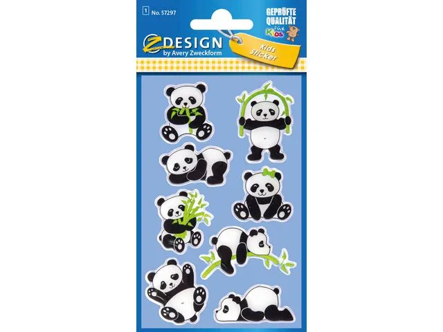 Z-Design Etikett AVERY dekor pandaer