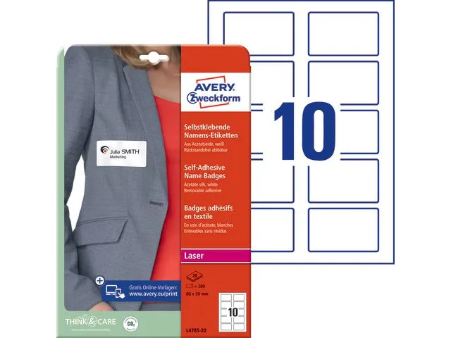 AVERY Zweckform Etikett AVERY navneskilt 80x50mm (200)