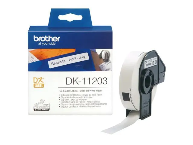 Brother etikett DK-11203, arkivmappe, 17 x 87 mm
