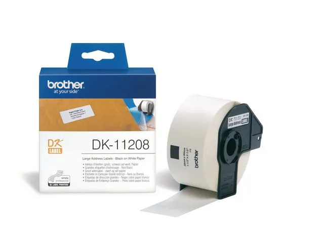 Brother etikett DK-11208, adresse, 38 x 90 mm