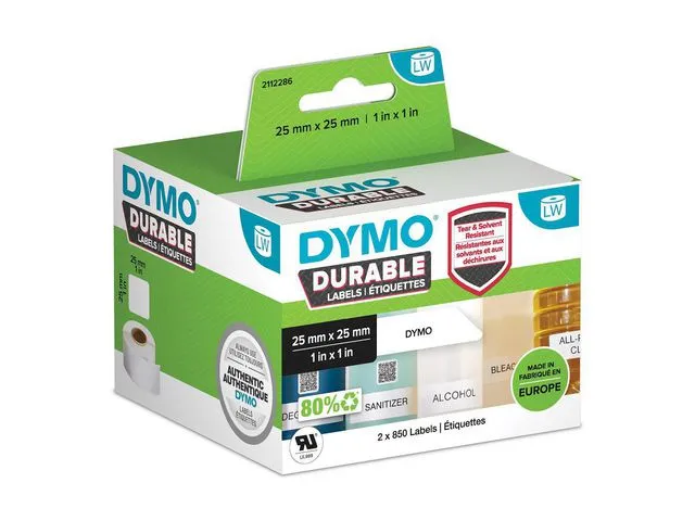 Dymo Etikett DYMO Durable 25mm x 25mm