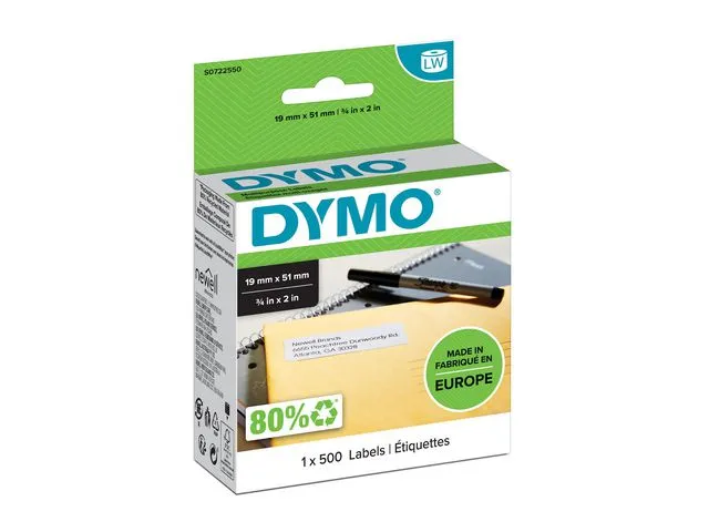 Dymo Etikett DYMO flerbruk 19x51mm (500)