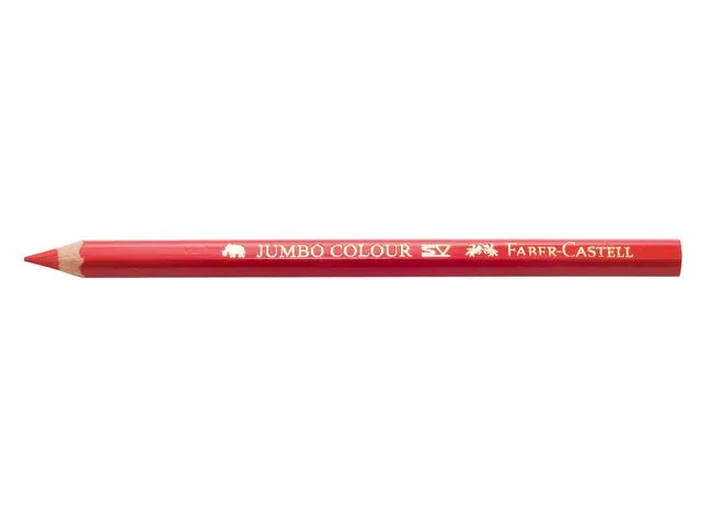 Faber-Castell fargeblyant Jumbo, sekskantet kropp, rødt bly