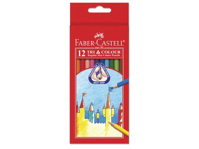 Faber-Castell Fargeblyant FABER-CASTELL Tri Color (12)