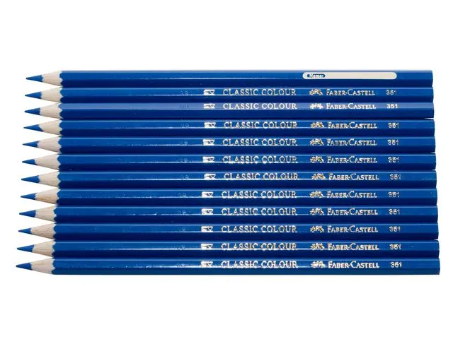 Faber-Castell fargeblyant Classic Colour, sekskantet kropp, blått bly