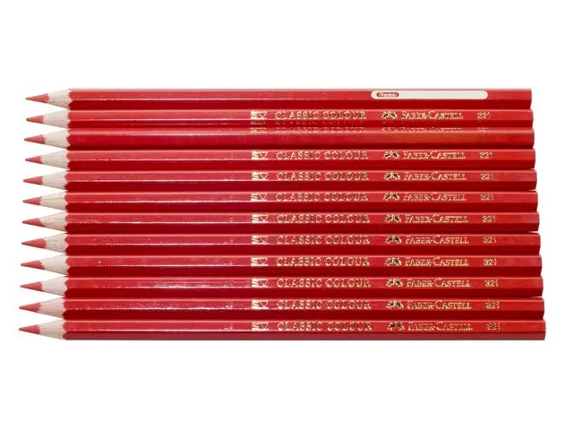 Faber-Castell fargeblyant Classic Colour, sekskantet kropp, rødt bly
