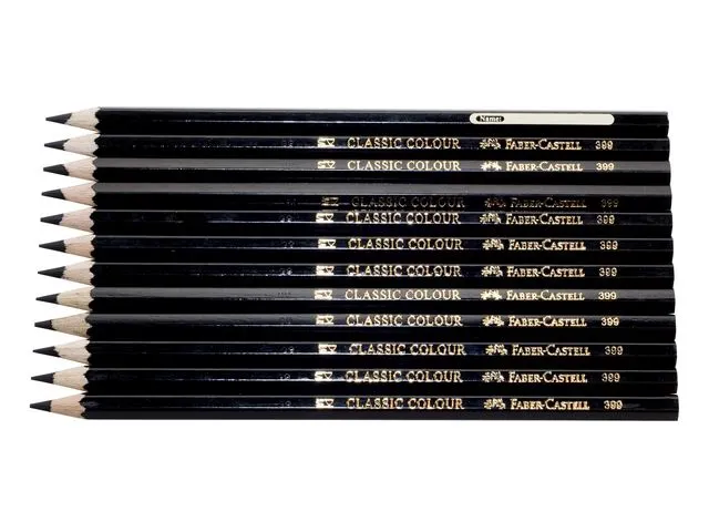 Faber-Castell fargeblyant Classic Colour, sekskantet kropp, sort bly