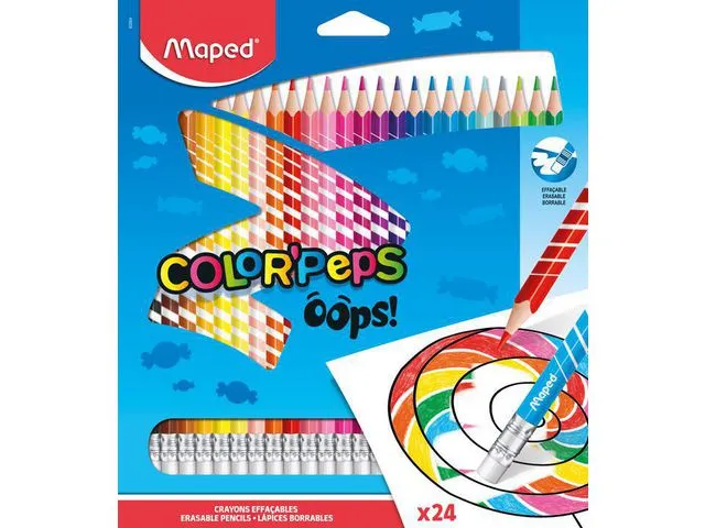 Maped Fargeblyant MAPED m.viskelær