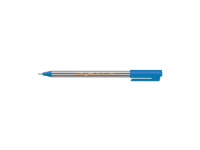 edding fineliner-penn 89 Office Liner, ekstra tynn spiss, svart og hvit kropp, blått blekk