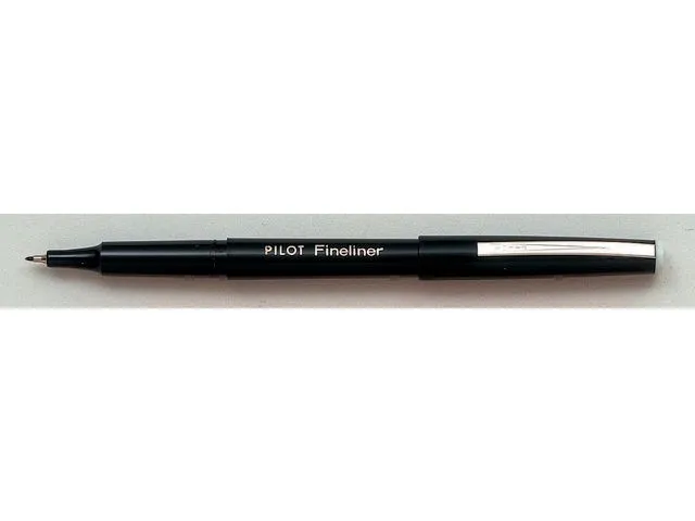 Pilot finelinerpenn, 1,2 mm, svart kropp, svart blekk