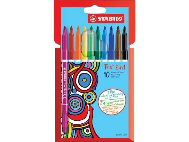STABILO Fiberpenn STABILO Trio 2in1 ass (10)