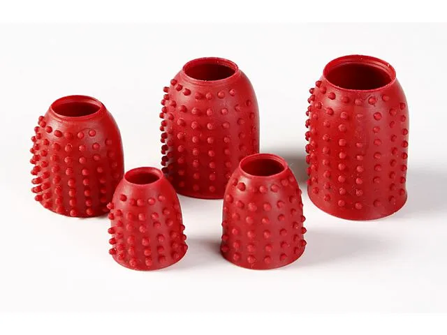 Fingerbøl for seddeltelling nr. 4, gummi, 17 mm, rødt