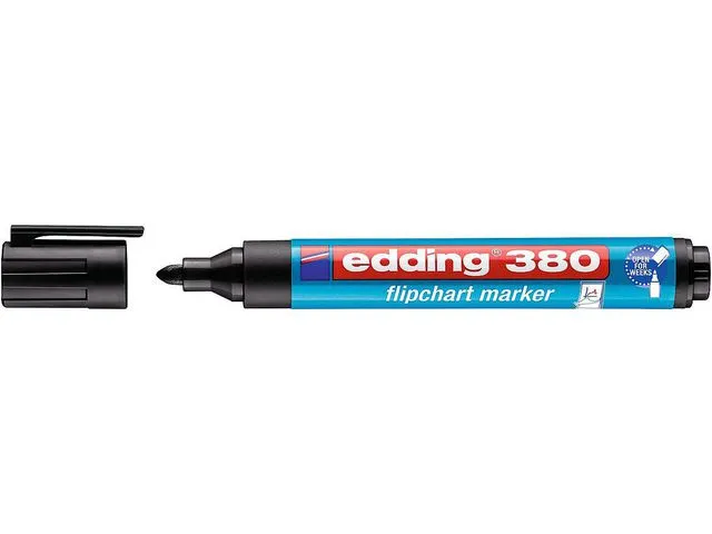 edding 380 permanent merkepenn med skråskåret spiss, 1,5–3 mm, sort