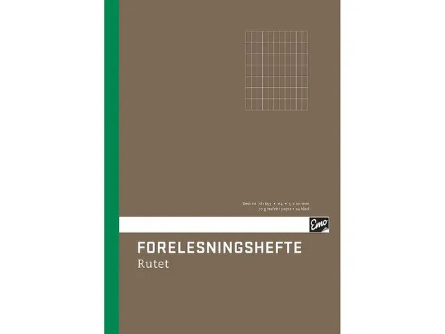 Emo Forelesningshefte A4 24bl 5x10 ruter