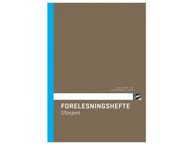 Emo Forelesningshefte A4 24 blad ulinjert