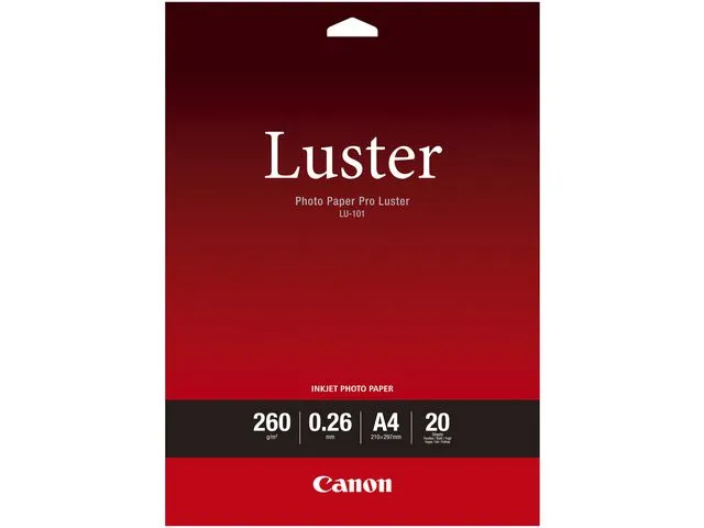 Canon Fotopapir CANON Luster A4 260g (20), fp med 20 stk