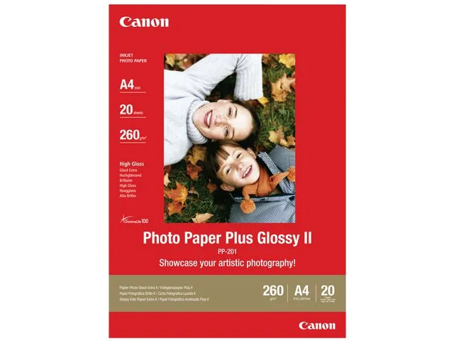 Canon Fotopapir PP-201 II gloss A4, fp med 20 ark