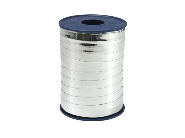 präsent Gavebånd 10mmx250m metallic sølv