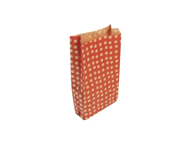 Clairefontaine Gavepose CF kraft 15x31cm rød/prikk (50)