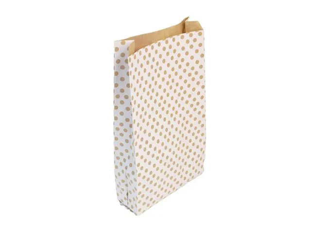 Clairefontaine Gavepose CF kraft 21x37cm hvit/prikk(50)