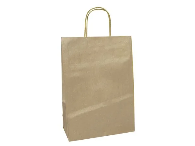 Clairefontaine Gavepose kraft 18x7x24cm m/håndtak (25)