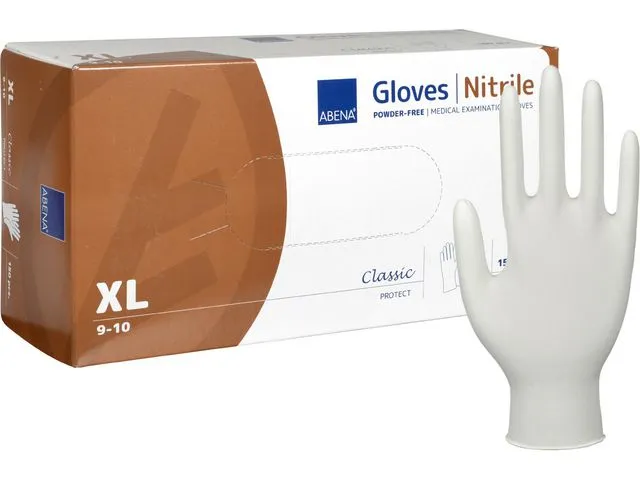 ABENA Hanske ABENA C.P nitril u/p XL hvit(150)