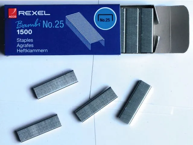 Rexel heftestift Bambi nr 25, 6/4