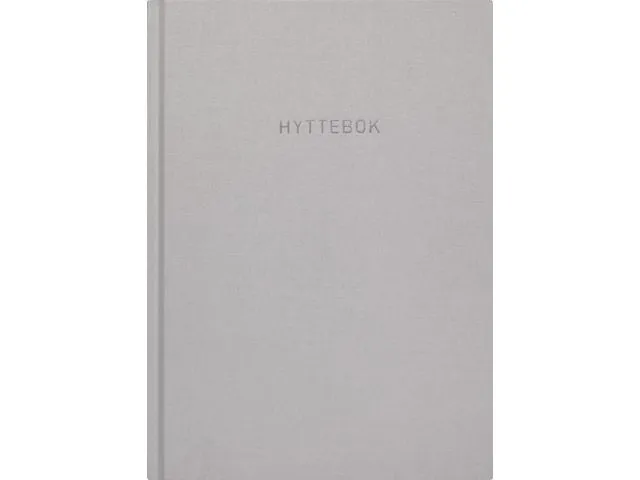 Grieg Hyttebok 192S, ulinjert, tekstil grå