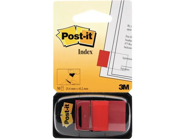 Post-it® Index POST-IT 680 bred rød