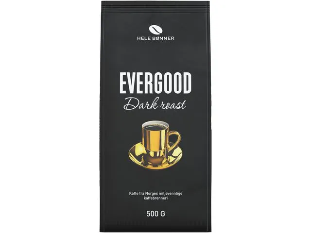 Evergood Kaffe EVERGOOD Dark hele bønner 500g