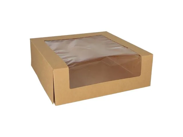PAPSTAR Kakeeske 30x30x10cm m/lokk vindu (25)