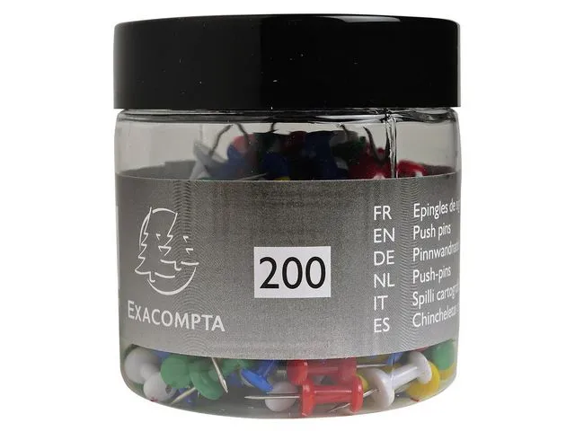 Exacompta Kartnåler EXACOMPTA 7x10mm Ass (200)
