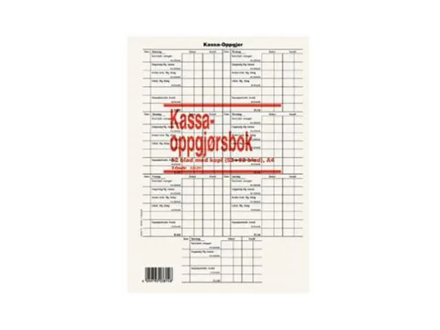 Esselte Kassaoppgjørsbok ESSELTE 104 sider