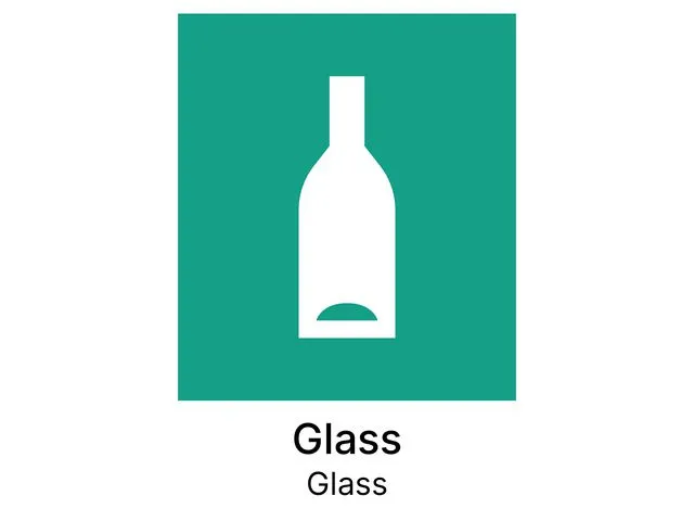 Kildesorteringsetikett Glass A5