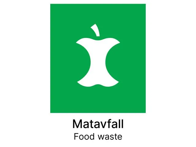Kildesorteringsetikett Matavfall A5
