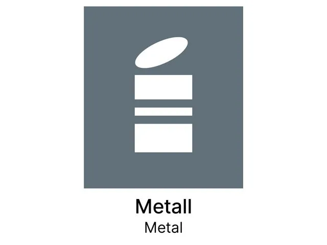 Kildesorteringsetikett Metall A5