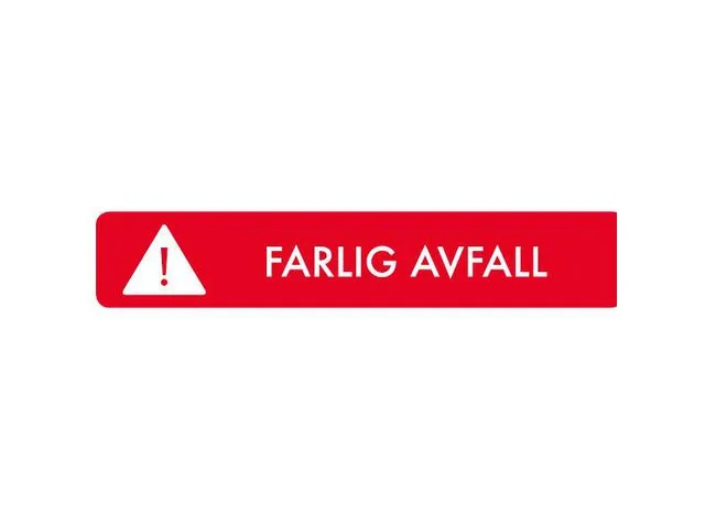 bica Kildesorteringsetikett Farlig avfall16x3