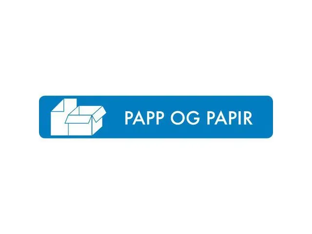 bica Kildesorteringsetikett Papp og papir16x3