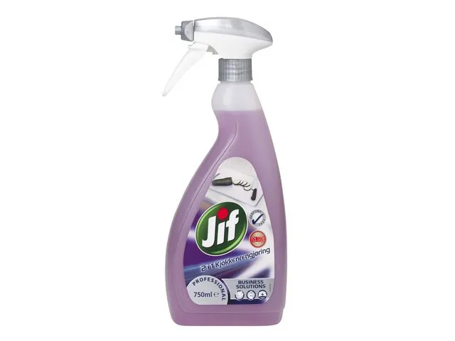 Jif 2-i-1-rengjøringsmiddel for desinfeksjon av kjøkken, klart, 750 ml