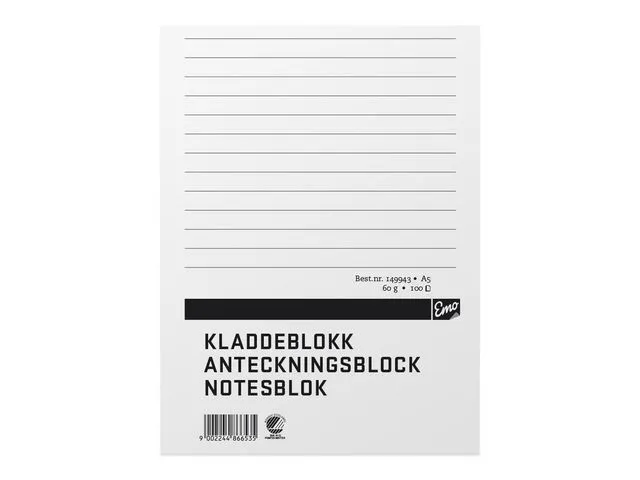 Legacy Own Brand Kladdeblokk EMO A5 60g 100 blad linjer