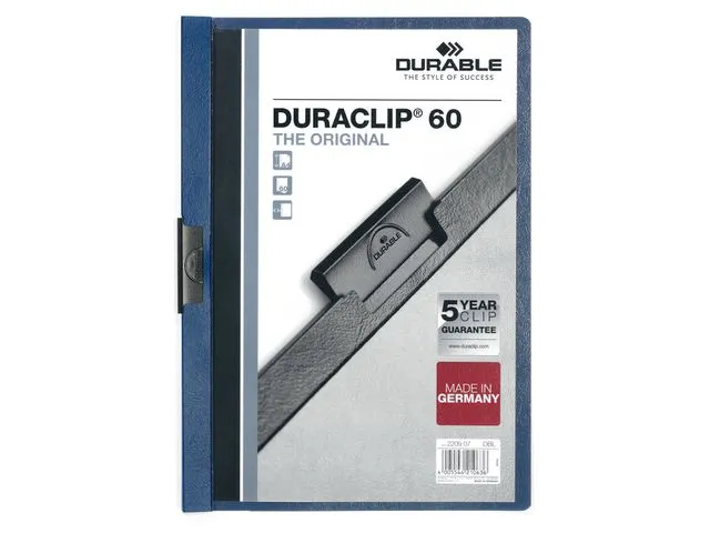Durable Klemmappe DURACLIP 60 ark blå