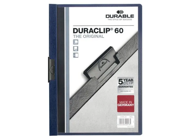 Durable Klemmappe DURACLIP A4 60 ark blå